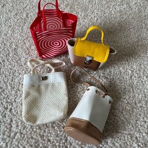 Zuru mini fashion purse Mini White and Brown Bucket Bag